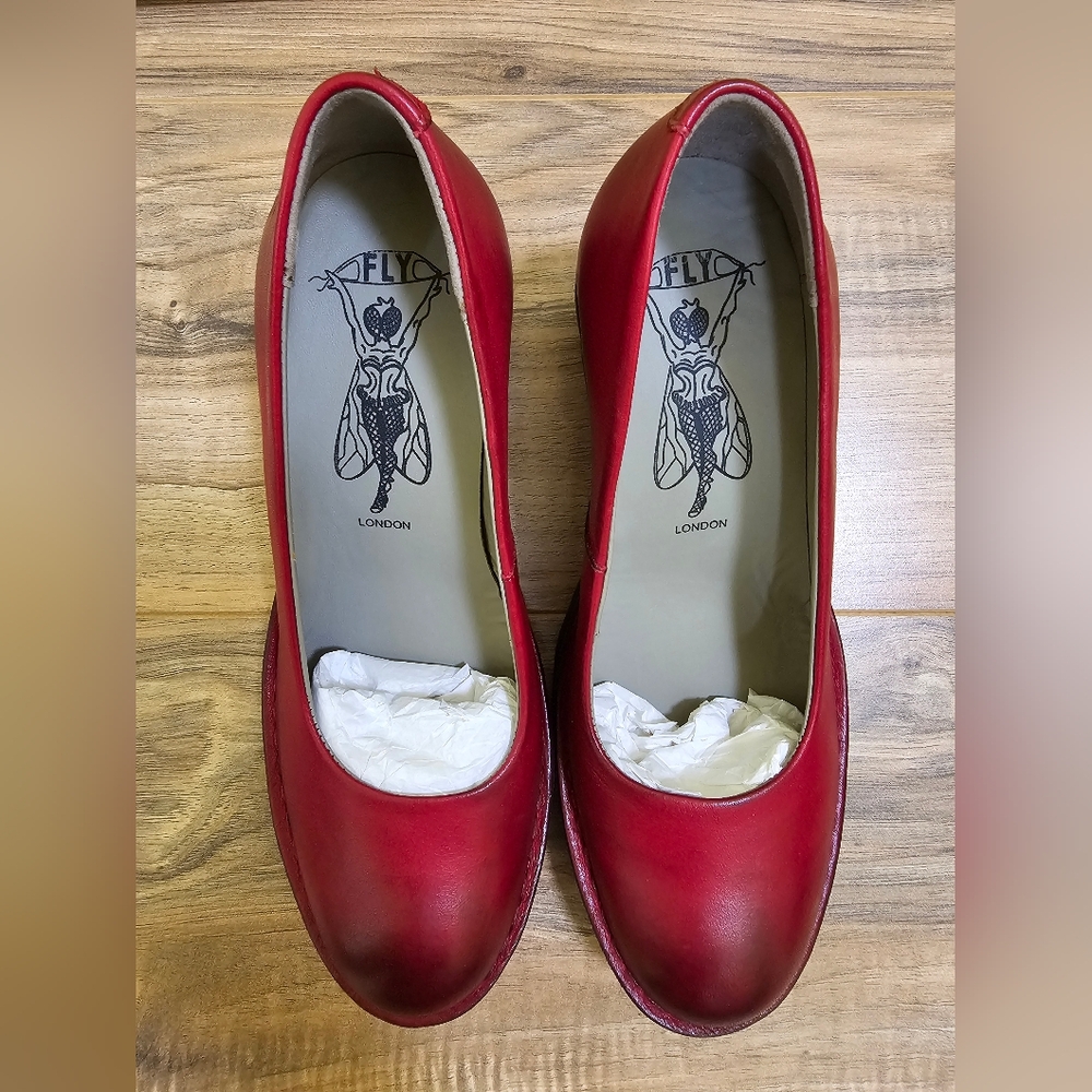 New Fly London Bery104fly Pumps, Red - Picture 11 of 15